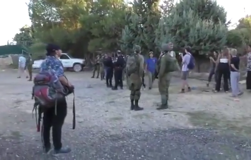 Thumbnail preview image for the video titled: Settlers led by Lior Tal and Yaron Rosenthal, invade the lands of the Kisiya family in al-Makhrour