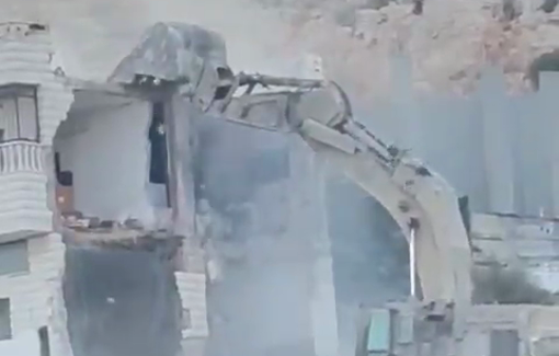 Thumbnail preview image for the video titled: Israeli forces destroying a house in Rojib, southeast of Nablus
