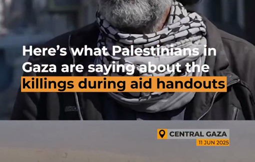 Thumbnail preview image for the video titled: Aid seekers testify about the GHF: "This is a play, this is a farce".