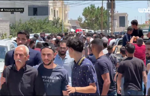 Thumbnail preview image for the video titled: The funeral of Mohammad Shalabi and Saif Allah Maslat, who were killed in an Israeli settler in Sinjil