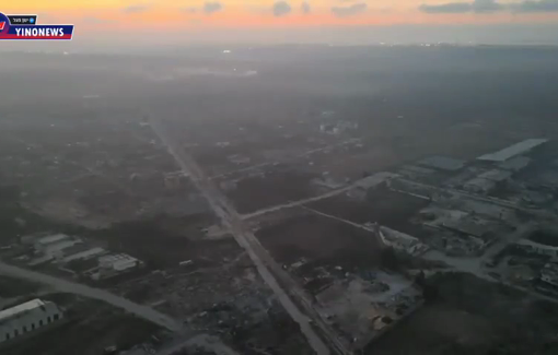 Thumbnail preview image for the video titled: Massive detonations in Beit Hanoun