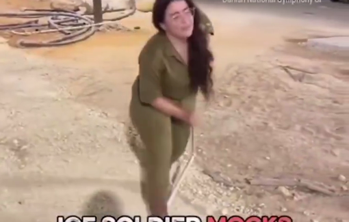 Thumbnail preview image for the video titled: An Israeli soldier shared a video on TikTok mocking starved Palestinians in Gaza