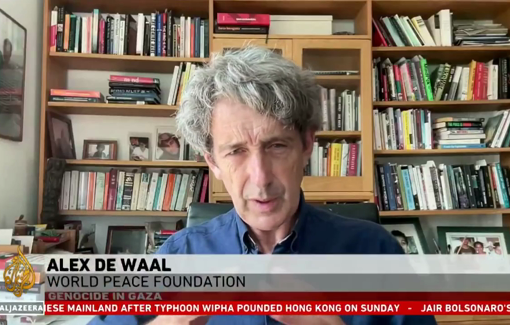 Thumbnail preview image for the video titled: Alex de Waal: "There is no case since WW2 of starvation that has been so minutely designed and controlled"