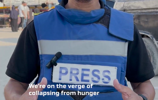 Thumbnail preview image for the video titled: Gaza journalists on the Israeli-engineered catastrophic famine