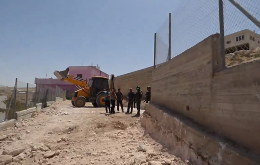 Thumbnail preview image for the video titled: The day after International journalists are prevented to enter, Israeli soldiers stormed the village Al-Tuwani and harassed residents