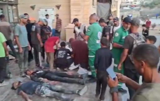 Thumbnail preview image for the video titled: 58 killed by Israel while awaiting entry of aid through Zikim, northern Gaza