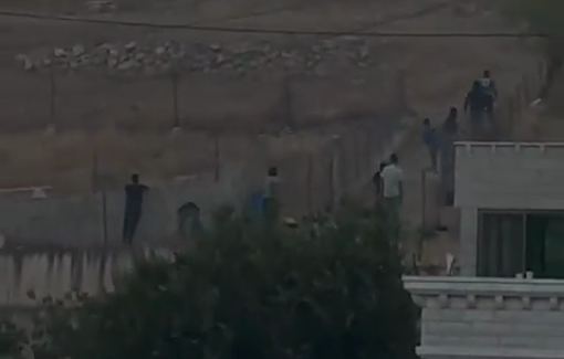 Thumbnail preview image for the video titled: Israeli settler attack the Plalestinians on the outskirts of Deir Jarir