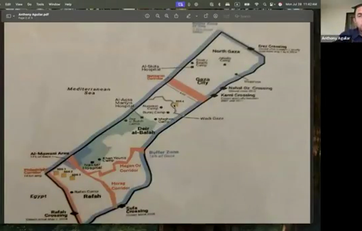 Thumbnail preview image for the video titled: Anthony Aguilar on unXeptable: The IDF controls the aid seekers crowd with gunfire while they wait the GHF site opens his access
