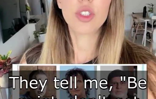 Thumbnail preview image for the video titled: Israel comedian insists there are NO innocents in Gaza