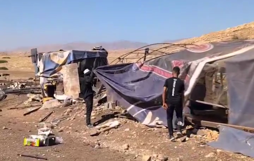 Thumbnail preview image for the video titled: 3 families have been expelled by settler's terror from Khirbet Samra in the Jordan Valley in the past 5 months