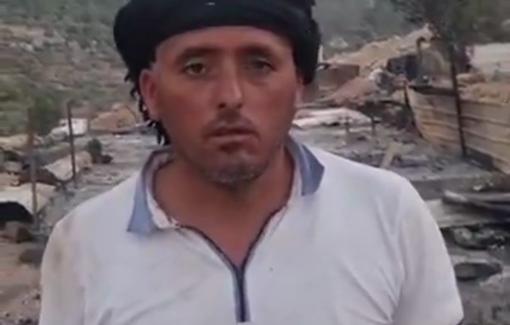 Thumbnail preview image for the video titled: Settlers and soldiers gave the Ein Ayoub Bedouin community 24 hours to leave their land