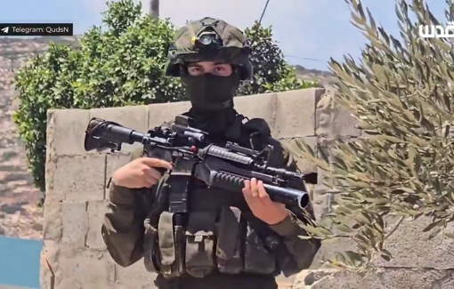 Thumbnail preview image for the video titled: Israeli army demolishes a school under construction in the village of Aqaba