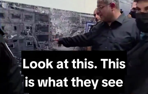 Thumbnail preview image for the video titled: Ben Gvir proud of torturing Palestinian captives with pictures of their ruined homes