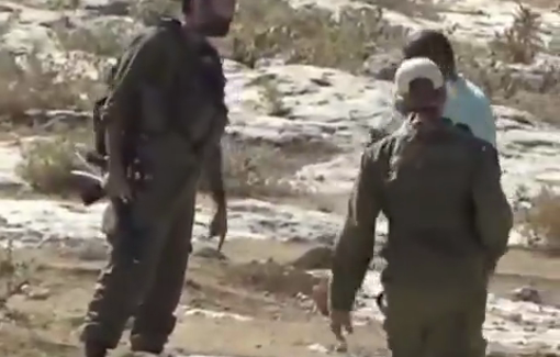 Thumbnail preview image for the video titled: Naeem from Qawawis expelled settlers from his land, but Israeli soldiers beat him, and arrested him.