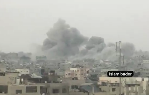 Thumbnail preview image for the video titled: Israel continues bombing Jabalia al-Nazla