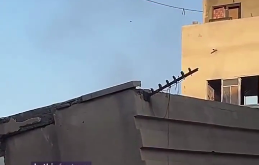 Thumbnail preview image for the video titled: Israel drone terrorizes the residents of the Abu Iskandar neighborhood