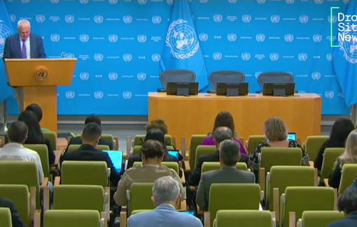 Thumbnail preview image for the video titled: UN on Gaza displacement: OCHA says leaving the north is “simply impossible” for many