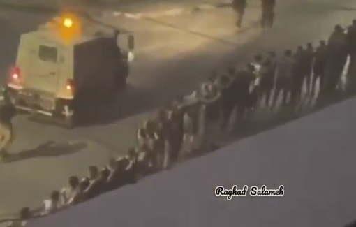 Thumbnail preview image for the video titled: The Israeli army has abducted a large number of Palestinians in the city of Tulkarm