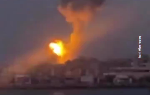 Thumbnail preview image for the video titled: Intense Israeli bombing that targeted Al-Shati refugee camp, west of Gaza City