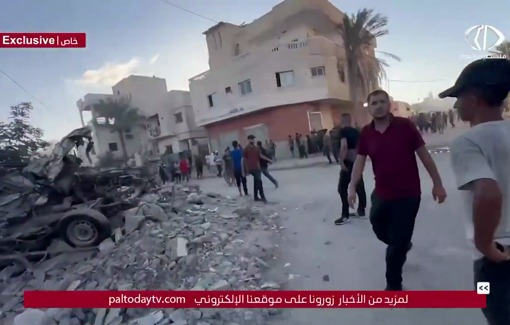 Thumbnail preview image for the video titled: Israel murders displaced people from Gaza City