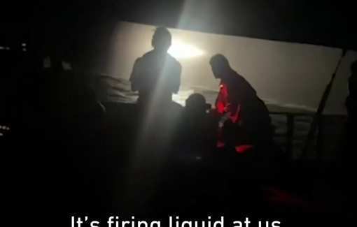 Thumbnail preview image for the video titled: The moment Israeli forces boarded the Global Sumud Flotilla’s Adara vessel and arrested the activists on board