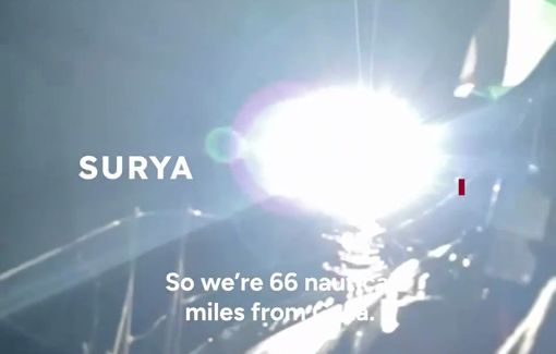 Thumbnail preview image for the video titled: MiaMia testimony: 25 Israeli military vessels intercepted three boats, jammed comms and GPS, used smoke bombs