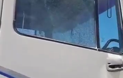 Thumbnail preview image for the video titled: Shooting attack in Wadi Sa'ir on a Palestinian truck by a armed settler