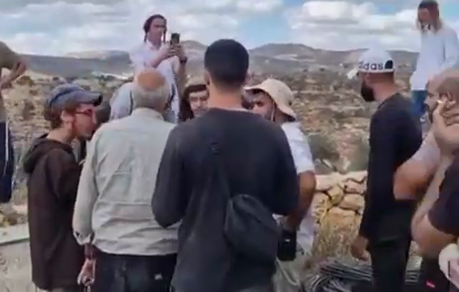 Thumbnail preview image for the video titled: Israeli settlers invaded Aqraba during the olive harvest and expelled them from their own land