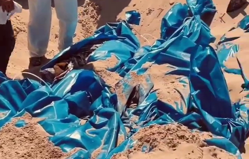 Thumbnail preview image for the video titled: The israelis handed back over 80 unidentified, decomposed Palestinian bodies to Gaza