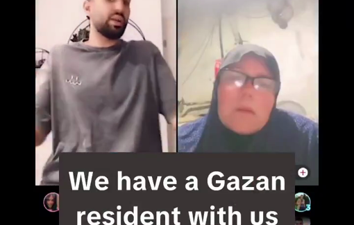 Thumbnail preview image for the video titled: Israeli comedian calls displaced woman in Gaza to mock her on a livestream
