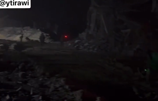 Thumbnail preview image for the video titled: IDF troops continue demolishing homes in Rafah