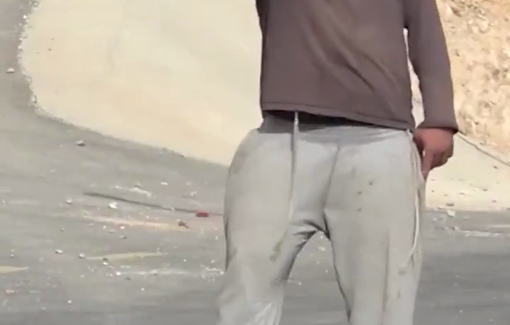 Thumbnail preview image for the video titled: Violent settlers prevented the farmers to reach their land for the olive harvest in Wadi Sa'ir