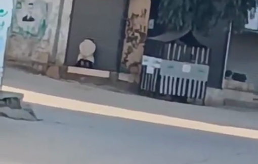 Thumbnail preview image for the video titled: Israeli forces arrested a young man and abused him in the town of Beit Ummar