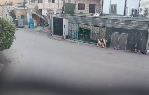 Thumbnail preview image for the video titled: Israeli army forced shop owners to shut down during the ongoing raid of the town of Beit Ummar