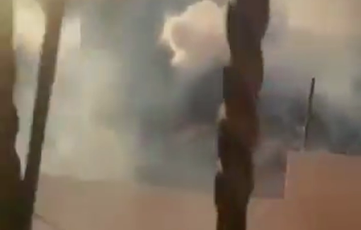 Thumbnail preview image for the video titled: Israeli forces heavily fired tear-gas canisters after young men confronted a settlers’ attack on the village of Deir Jarir