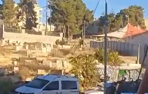 Thumbnail preview image for the video titled: Israeli forces preventing Palestinian school students from reaching their schools in Hebron / Al Khalil