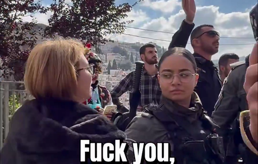 Thumbnail preview image for the video titled: Israeli activists protested against the eviction of Palestinian families in Silwan area