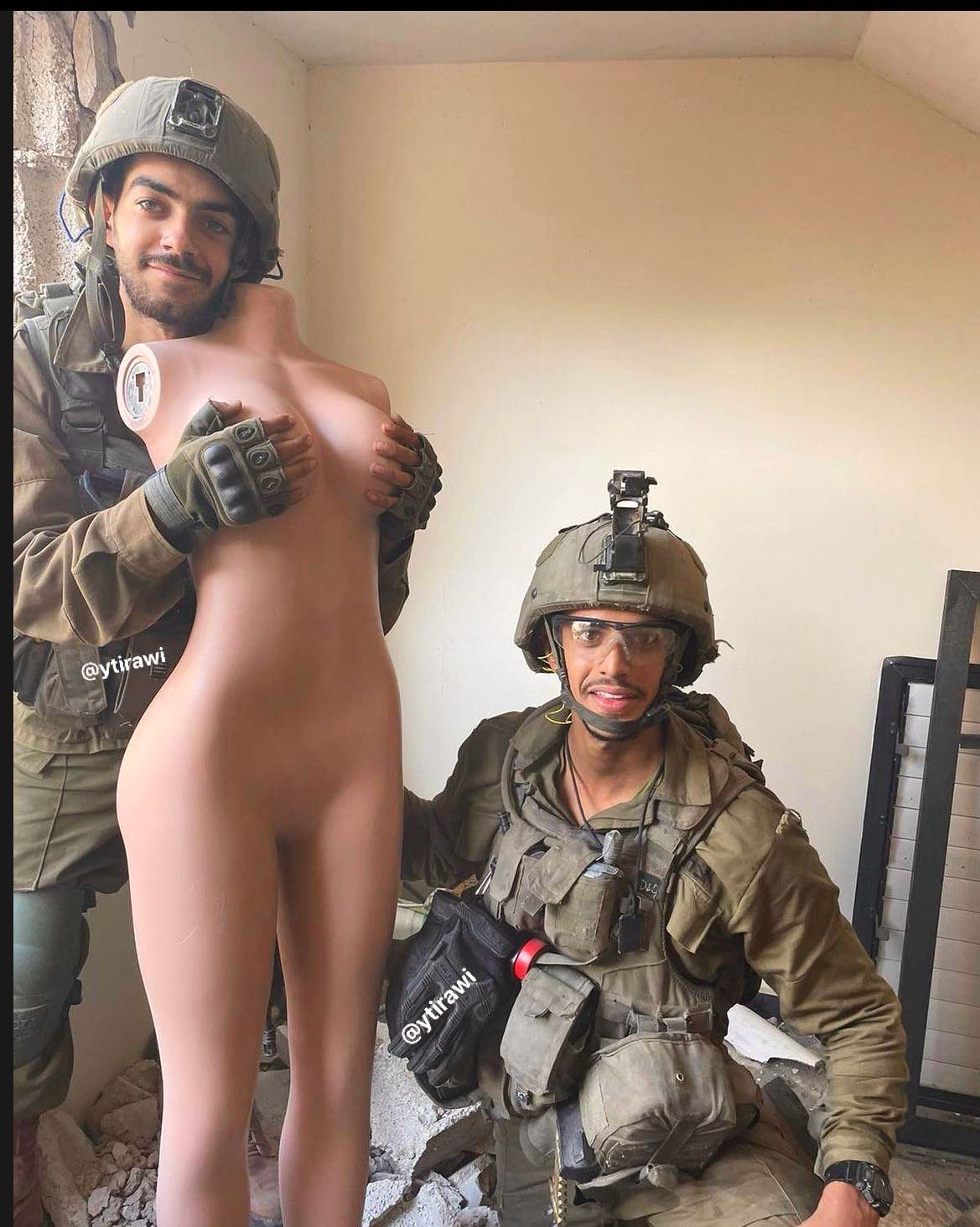 Thumbnail preview image for the video titled: Israeli soldiers pervert behavior in Gaza City