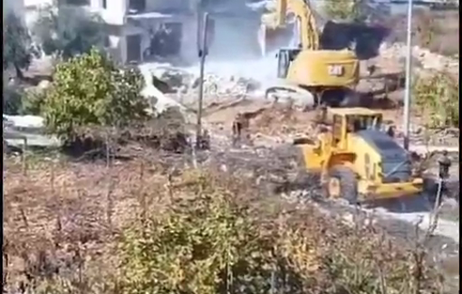 Thumbnail preview image for the video titled: The Christmas day, Israeli forces demolish a Palestinian home in al-Khader, south of Bethlehem