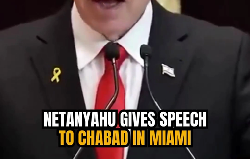 Thumbnail preview image for the video titled: Benjamin Netanyahu, speaking at a synagogue in Florida: “To the would-be destroyers of Israel, we shall destroy you.”