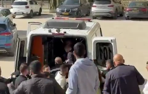 Thumbnail preview image for the video titled: A number of students sustained injuries by Israeli gunfire during a raid on the Birzeit University campus