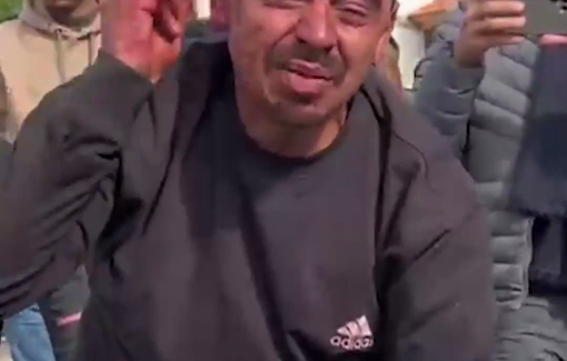 Thumbnail preview image for the video titled: A devastated father weeps over the loss of his young son, the 13-year-old Motasem Sahrafi