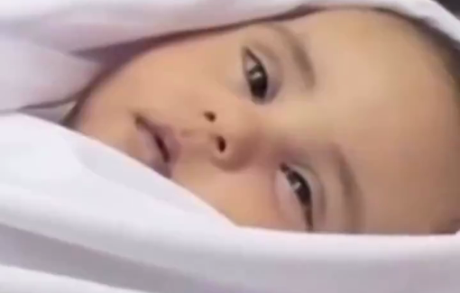 Thumbnail preview image for the video titled: Ali Abu Zour, a three-month-old infant from Gaza, died of hypothermia in his families tent in Gaza City