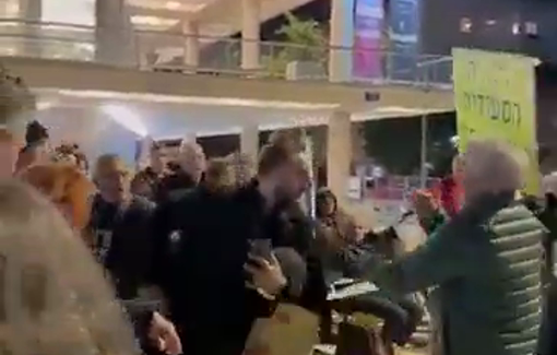 Thumbnail preview image for the video titled: TikTker Roi Star used pepper spray to assault elderly anti-Netanyahu protesters in Tel Aviv