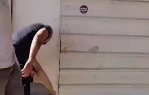 Thumbnail preview image for the video titled: Roi Star and Mordechai David attack West Bank activists