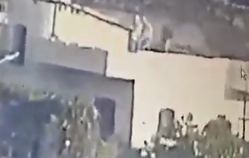 Thumbnail preview image for the video titled: In Wadi Sa'ir, the West Bank, settlers attack on Palestinian homes