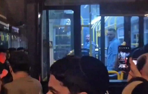Thumbnail preview image for the video titled: In Jerusalem, following a loss in the National Cup Beitar fans assault Palestinian bus drivers