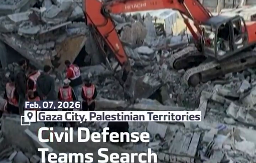 Thumbnail preview image for the video titled: Civil Defense searches Sheikh Radwan rubble for remains of Palestinians killed two years ago