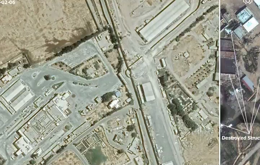 Thumbnail preview image for the video titled: Aerial view of the Rafah Crossing, two years later