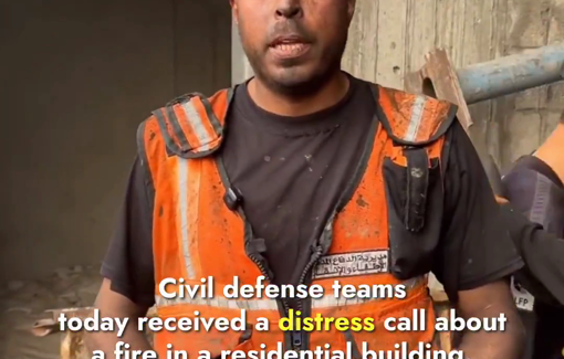 Thumbnail preview image for the video titled: Flames engulfing a warehouse storing humanitarian supplies, including tents, tarps, nylon sheeting, and food aid